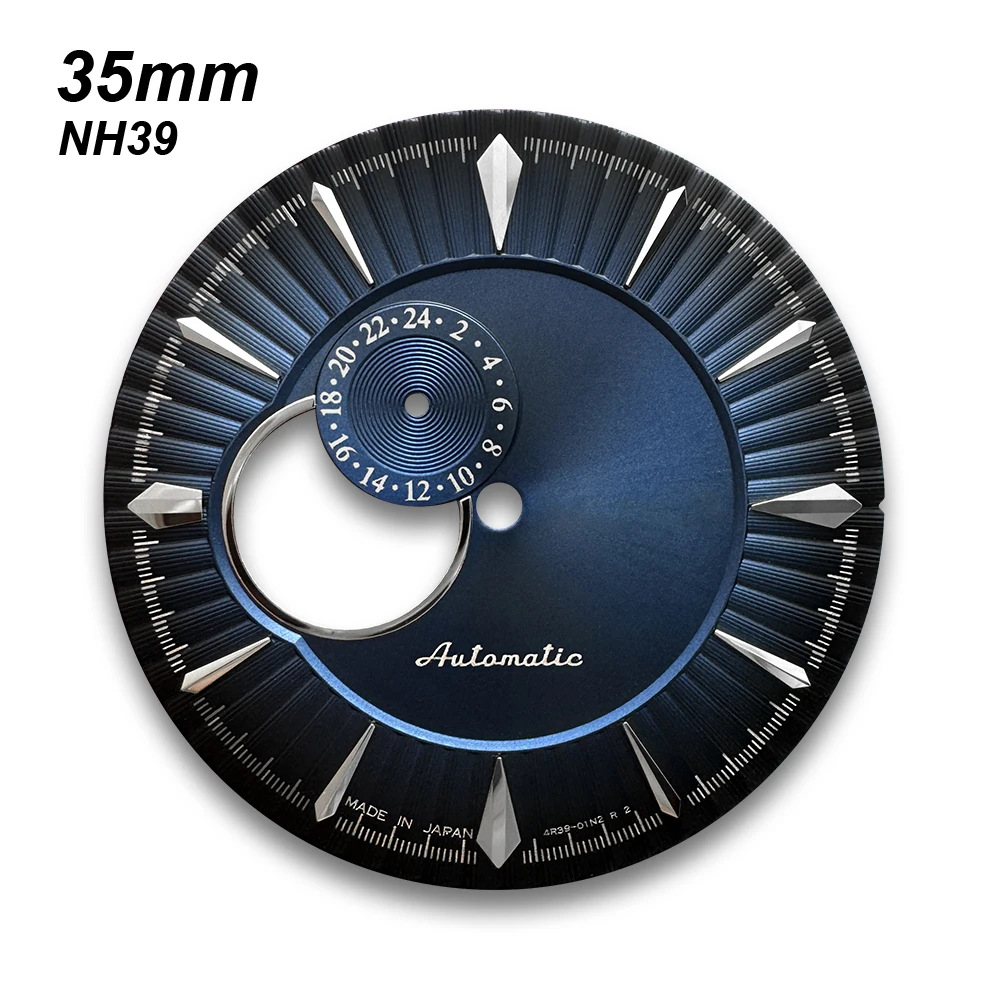 35mm Cocktail Hollow-out No Logo Dial Fit NH39 Movement No Luminous Custom Logo Watch Modification Accessories