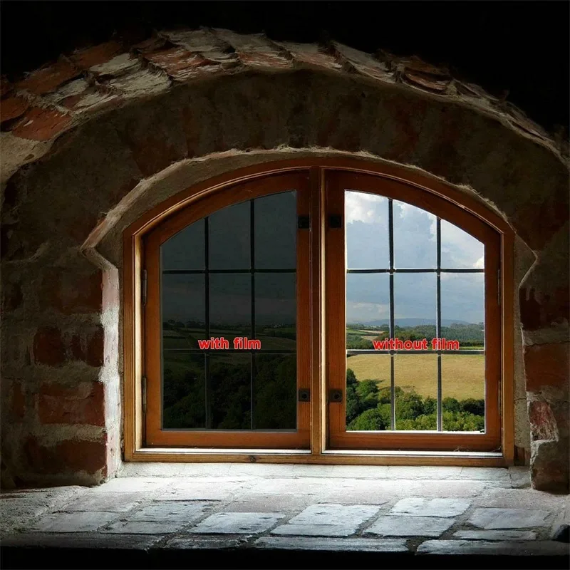 3Mx50CM Schwarze Auto-Fensterfolie Privatsphäre-Schutzfolie Auto-Vinyl Anti-Sicht Glas-Aufkleber Keramik Sommer Solar UV-Schutz Spiegelfolie – Detail 10