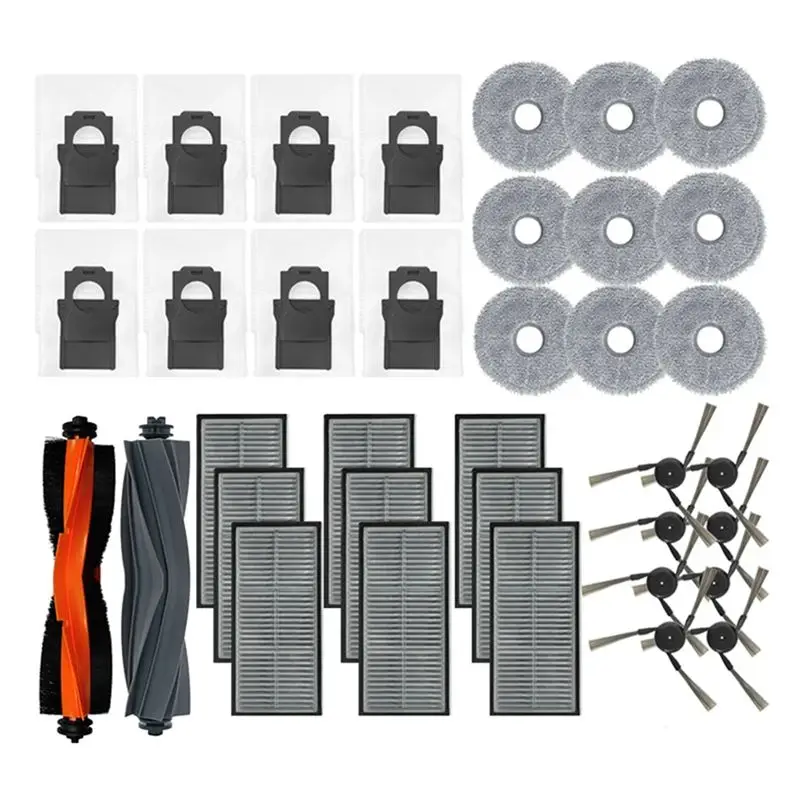 

[33A Tvdae] Комплект аксессуаров для робота-пылесоса Dreame X40 X40 Ultra/X40 Pro: основная и боковые щетки, салфетки для влажной уборки, HEPA-фильтр, мешок для сбора пыли