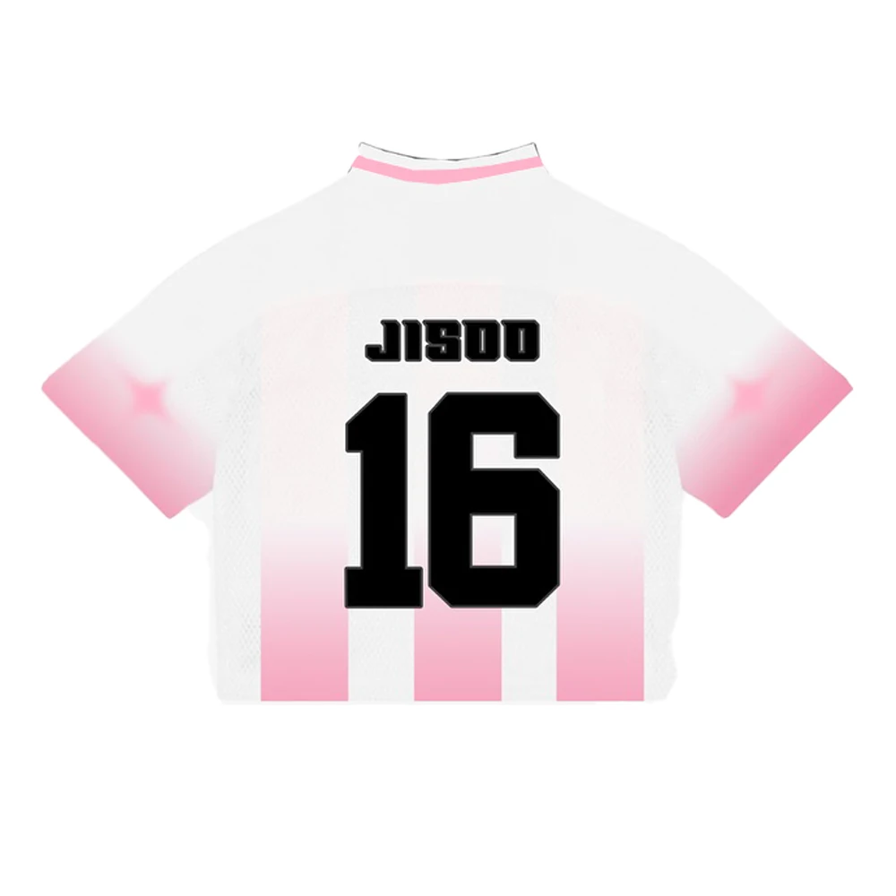 ROSÉ Y2K جديد الكورية فتاة مجموعة رسالة مطبوعة مروحة قميص الحفل قميص Ins موضة الاتجاه المتضخم المرأة رداء علوي مريح غير رسمي #4