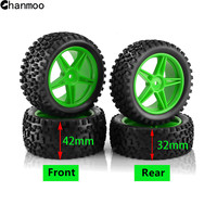 Chanmoo 87mm Off-Road Tyre Wheel Tires for Wltoys 144001 144010 124007 124017 124019 Fit 1/10 1/12 1/14 RC Car HSP Tamiya TT02B