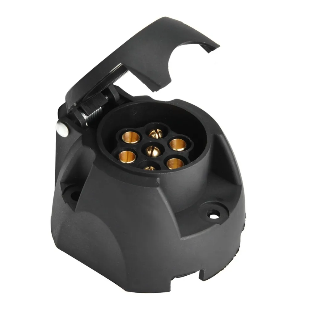 

Разъем для прицепа 12В, 7-контактный, с индикацией сигналов, водонепроницаемый, для подключения фар прицепа, кабельный соединитель 12В для грузовиков и прицепов