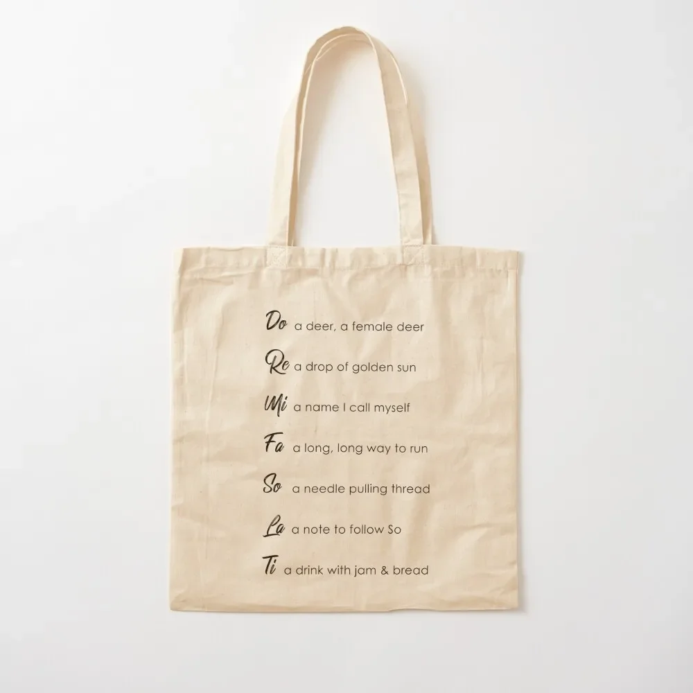 

Do Re Mi, The sound of Music, Song Lyric Tote Bag tote bag men's bag for beach cute pouch