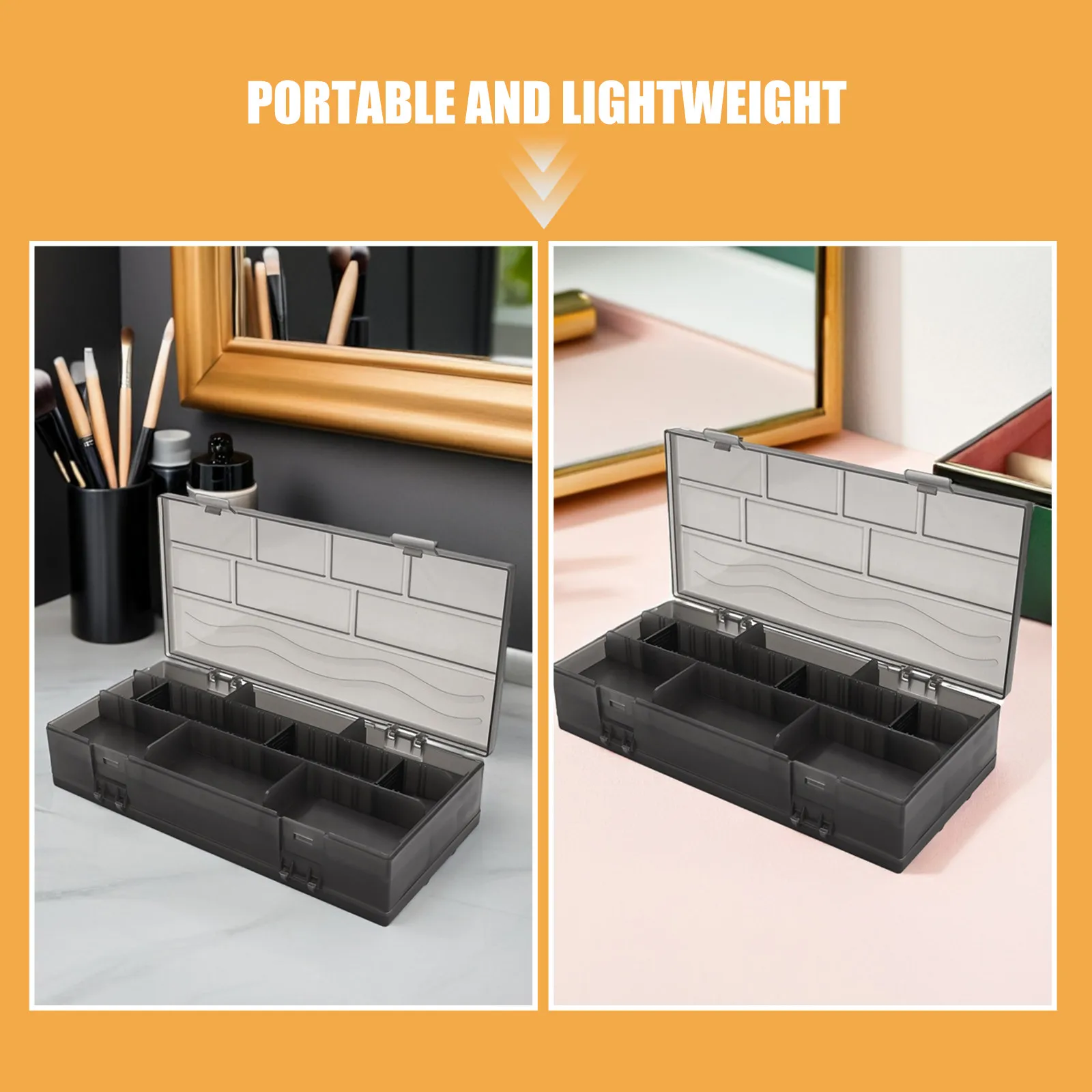 Double-Sided Hair Salon Tool Organizer Frosted Plastic Hairdressing Storage Box for Scissors Combs Clips Brushes Professional