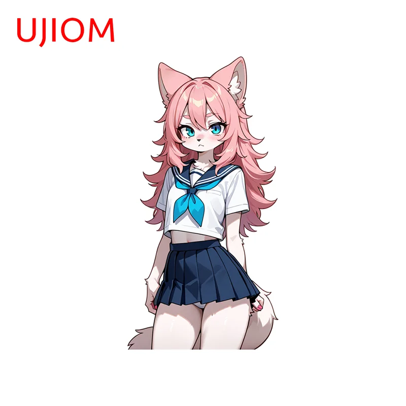 UJIOM Cute Campus Furry Wall Sticker Creative Personality Customizable Scratch-Proof Decal Amusing Wallpaper Home Decoration