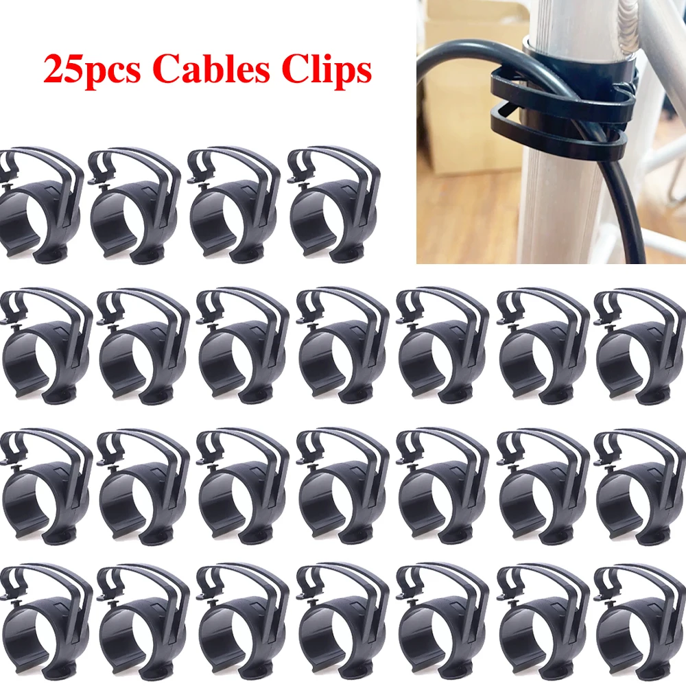 25pcs Cables Clip Dmx Cables AC Power Wires Tube 45-50mm Truss Plastic Clips Organizing Clamp For Fixed Wires Mobile Stage DJ