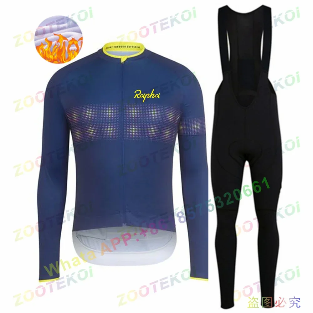 2022 POIPHOI Winter Fleece Men's Cycling Jersey Set Clothing Team Road Mountain Biking Winter Cold Cycling PNS Cycling Suit