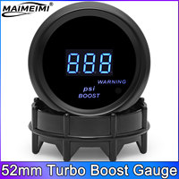2inch 52MM Car Turbo Boost Gauge Meter -14~43 PSI Pressure Gauges Smoke Lens LED Digital Pointer 12V Universal Boost Gauge