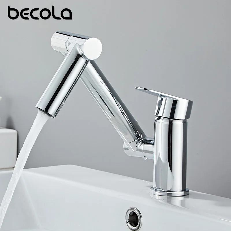 

Becola Basin Faucet Black/Chrome Bathroom Sink Mixer Tap Brass 360 degree rotation Bathroom Tap Crane For Bathroom