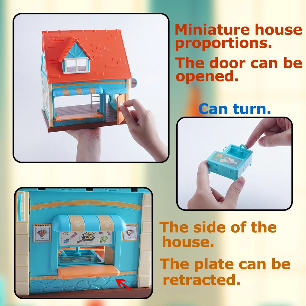 DICHENGHOUSE-6801-52 パンケーキハウス ミニチュア ドールハウス 家具モデル 1:12 プレイガール おもちゃ ギフト