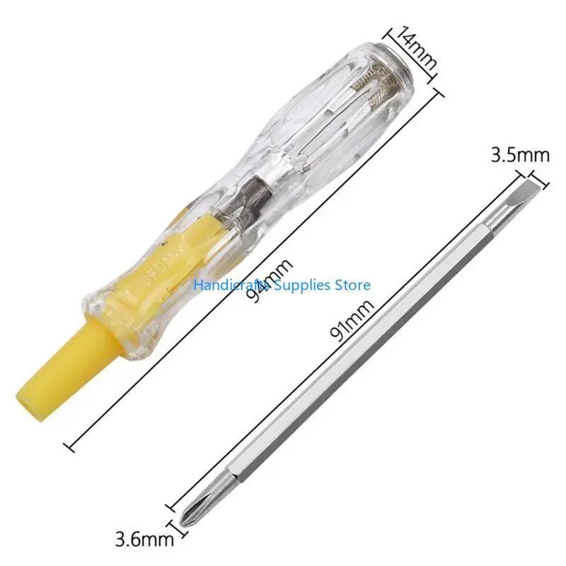 R1WA Electric Test Tester Pen Double Heads Removable Screwdriver with Light