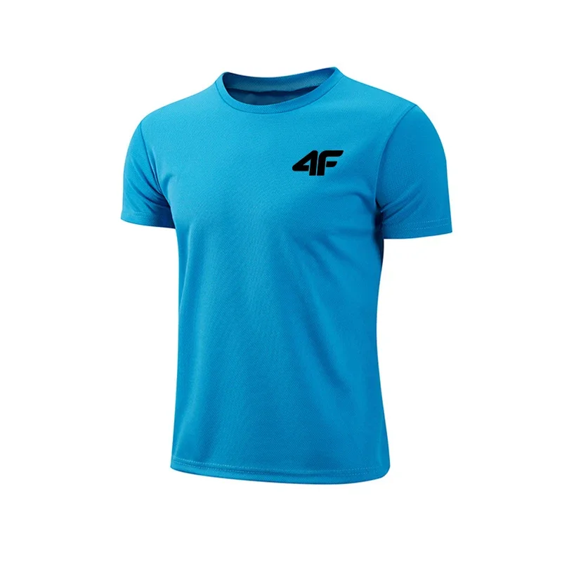 Men's Summer Exercise Trainning T-shirt High Quality Breathable Quick Dry Short Sleeved Top Marathon Gym Fitness Basketball Tees image 4