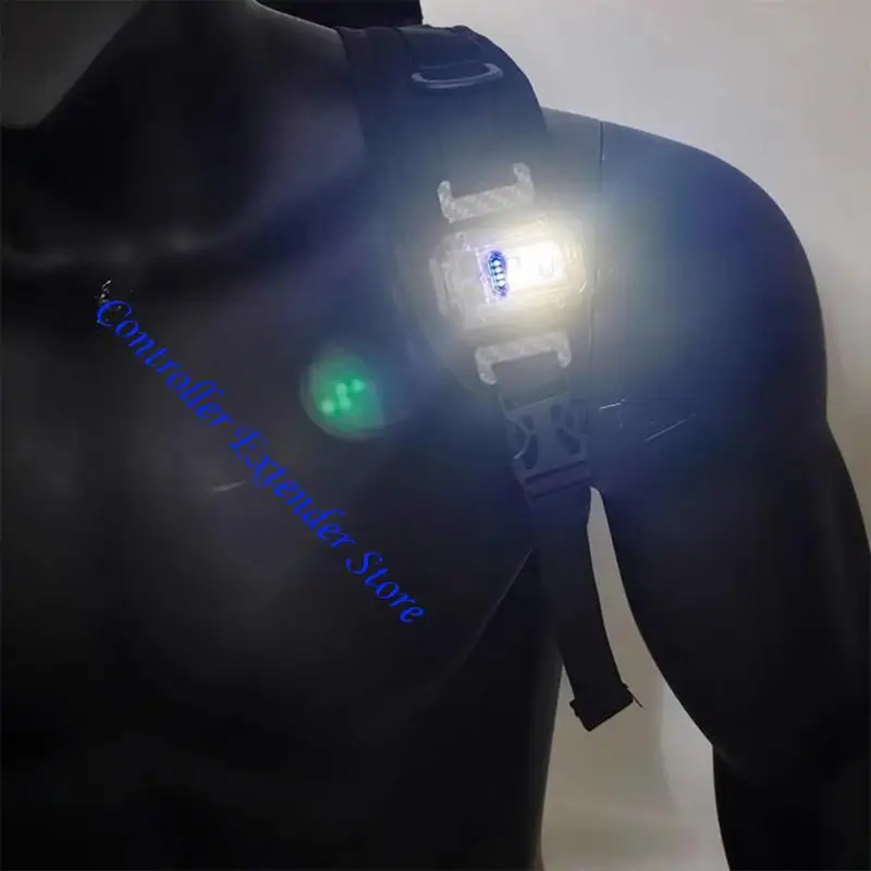 N84B Multipurpose Camping Flashlights For Helmets Backpacks Waterproof Base Light With Loopings Plate 1.5H