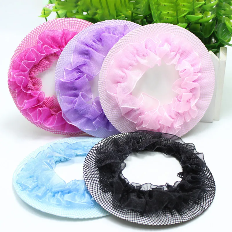 Women Girls kids Ballet Elastic Hair Net Ballerina Adjustable Drawstring Style Head Bands latin Dance Hairbun Headwear