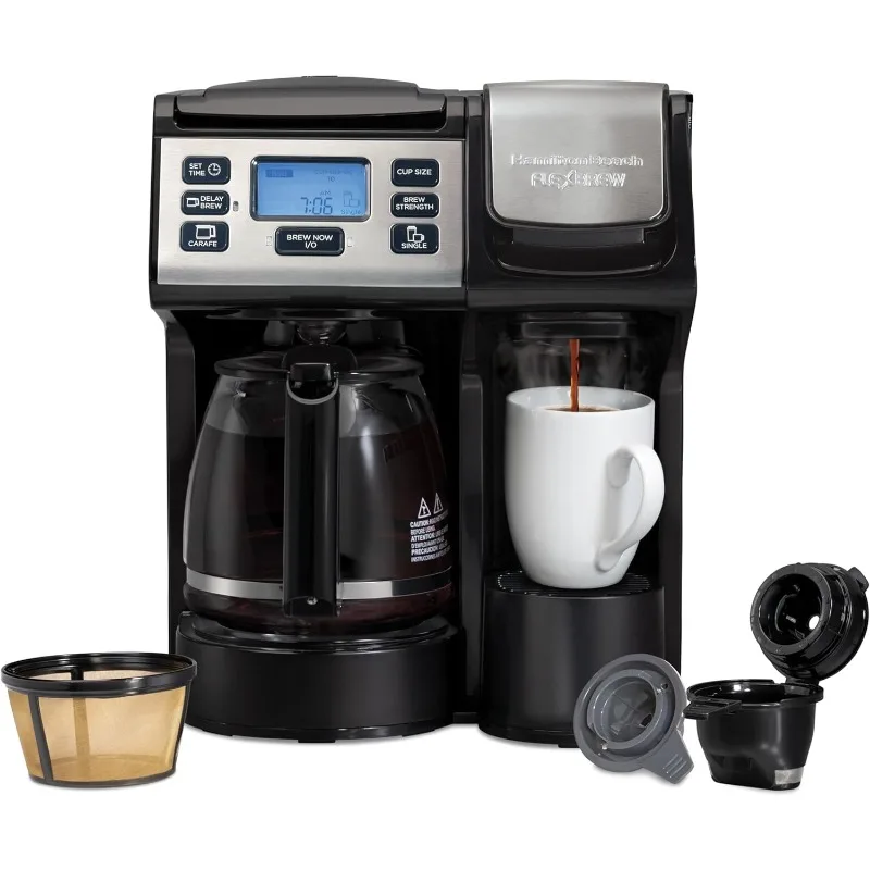 

Hamilton Beach 49915 FlexBrew Trio 2-Way Coffee Maker, Compatible with K-Cup Pods or Grounds, Single Serve & Full 12c Pot