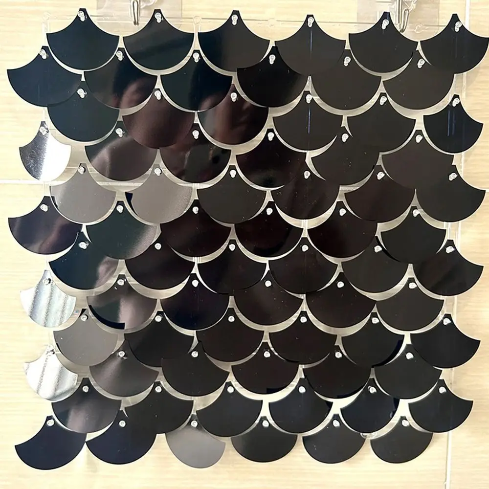 Fondo de lentejuelas duradero con forma de escamas de pescado, Panel de lentejuelas para boda, Baby Shower, decoración de pared, decoración de cumpleaños, foto de fondo