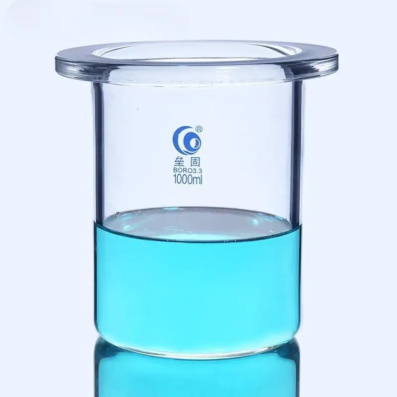 500ml/1000ml/2000ml klasy medycznej Boro. Szkło 4-szklana w kształcie beczki kolby reaktor z zacisk ze stali nierdzewnej