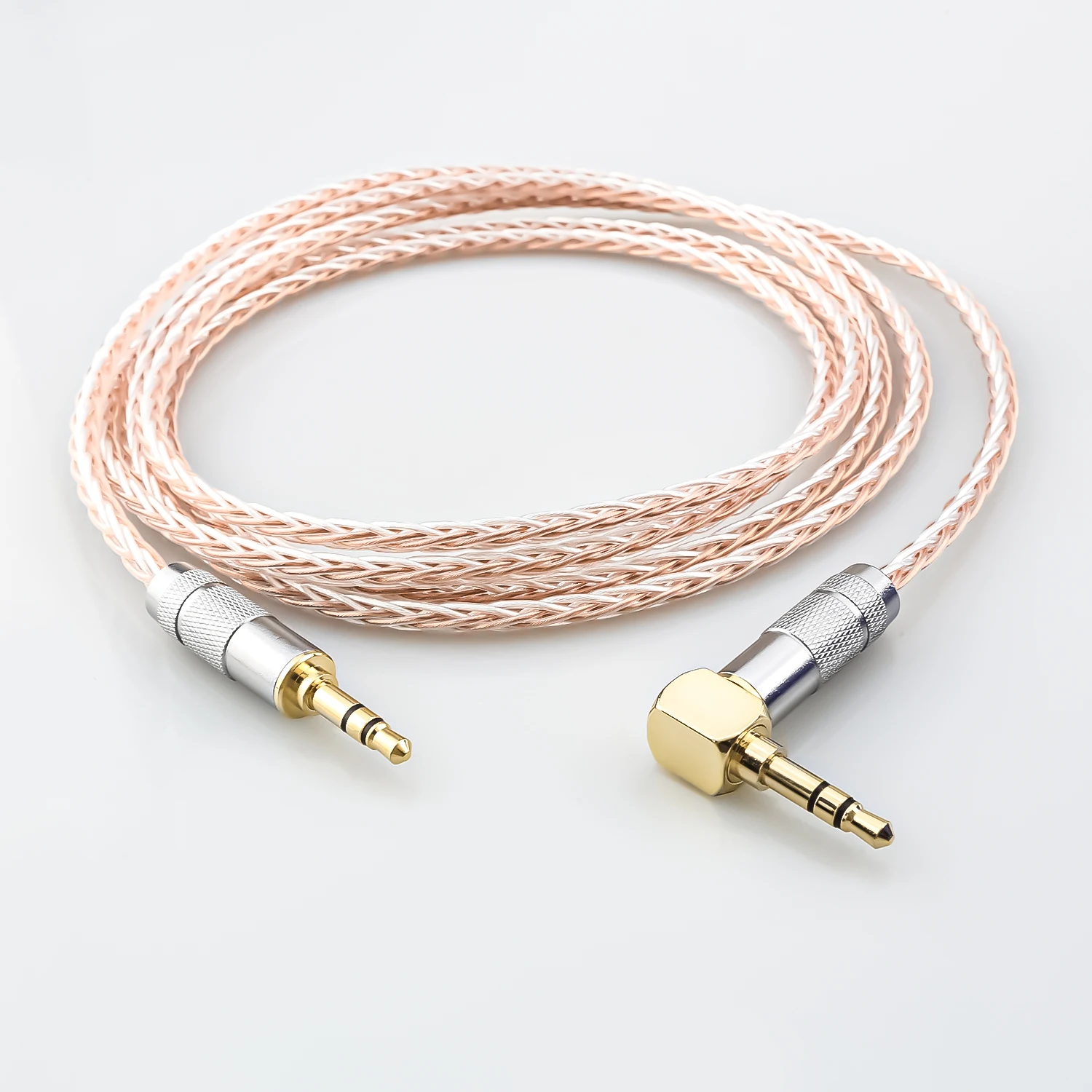 Audiophile 3.5mm 7N OCC Audio Aux przewód, radio HiFi przewód Aux z 24K pozłacana wtyczka, kompatybilny z telefonem, Pod, Pad