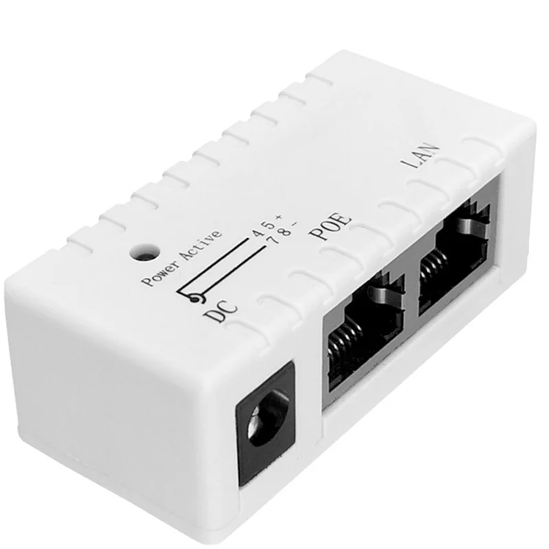 100 Mbps 5V 12V 24V 48V/1A BJW POE Injector Power Splitter For IP Camera POE Adapter Module Replacement Accessories -White