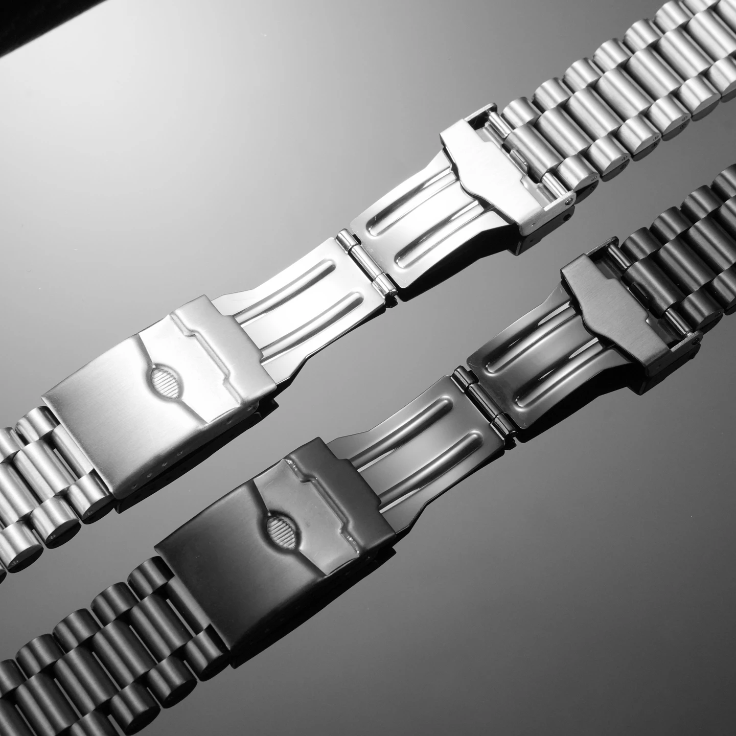 Pulseira de aço inoxidável sólido para tag heuer f1 pulseira de relógio extremidade plana botão implantação fivela acessórios masculinos 20mm 22mm