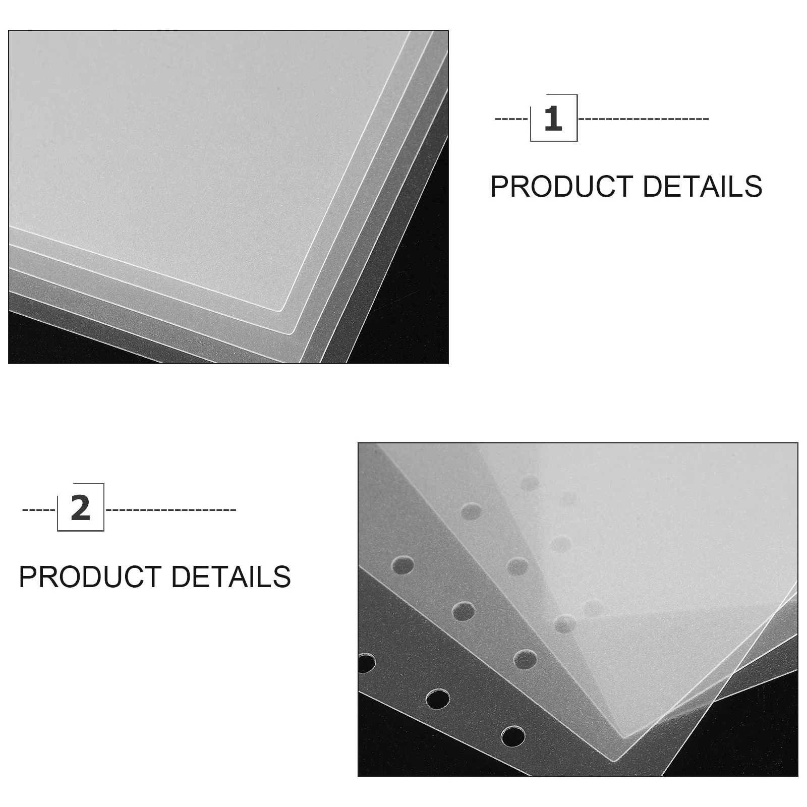 Divisor de carpeta transparente, pestaña desmontable para cuaderno, página, divisor de cuaderno, divisores de pestaña de PVC, página de pestaña de carpeta, suministro de cuaderno, divisor de pestaña