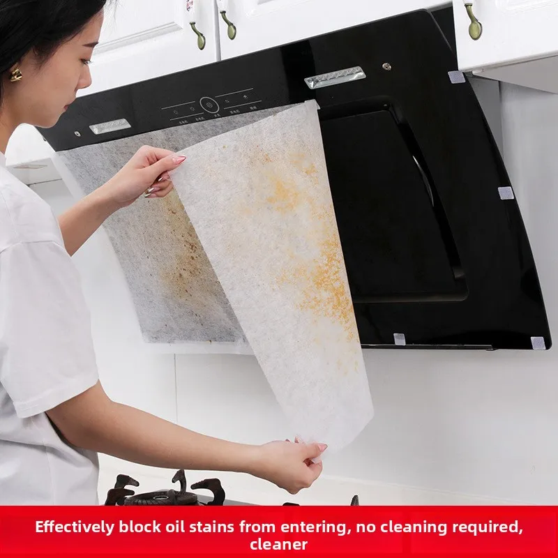 

50cm*10M Range Hood Filter Paper Disposable Non-woven Oil-proof Cotton Filter Paper Suitable for Extractor Hoods Durable Magnets