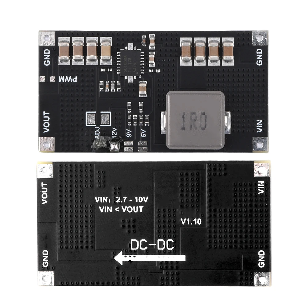 TPS61088 5V 9V 12V Adjustable Boost Step Up Board Module Switch Power Supply Module PWM/PFM 10A Current 1MHz Switching Frequency