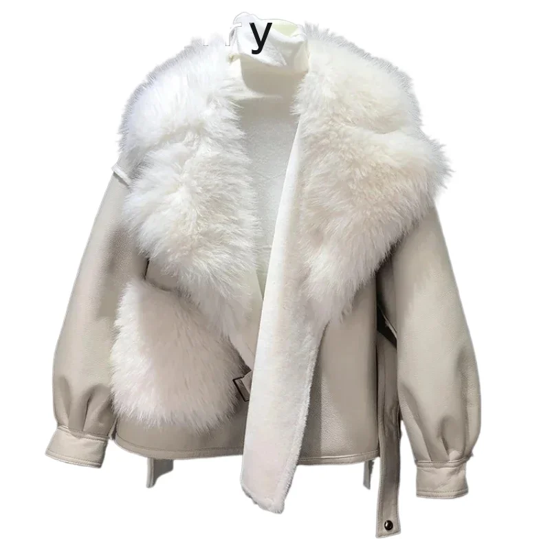 

Новинка 2024, свободная куртка из искусственного меха, теплая зимняя куртка, женская одежда, пальто и куртки из искусственного меха, модные Abrigos Mujer Zm1542