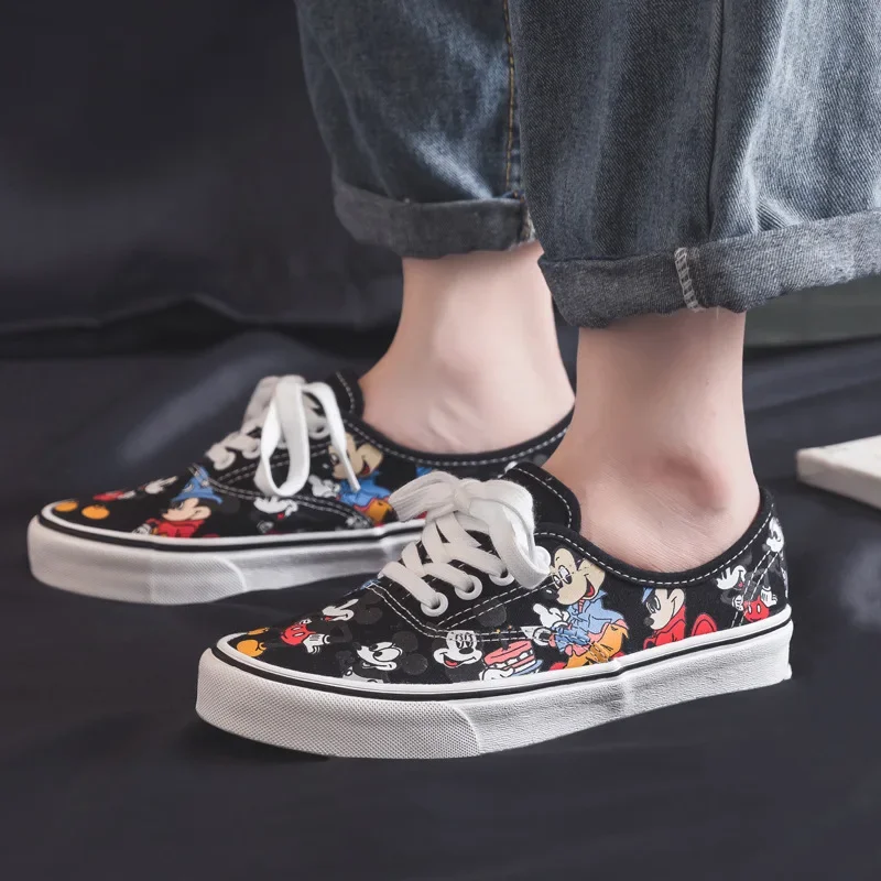 Disney cartoon Mickey mouse canvas shoes Stitch girls  autumn new casual all-match student casual shoes