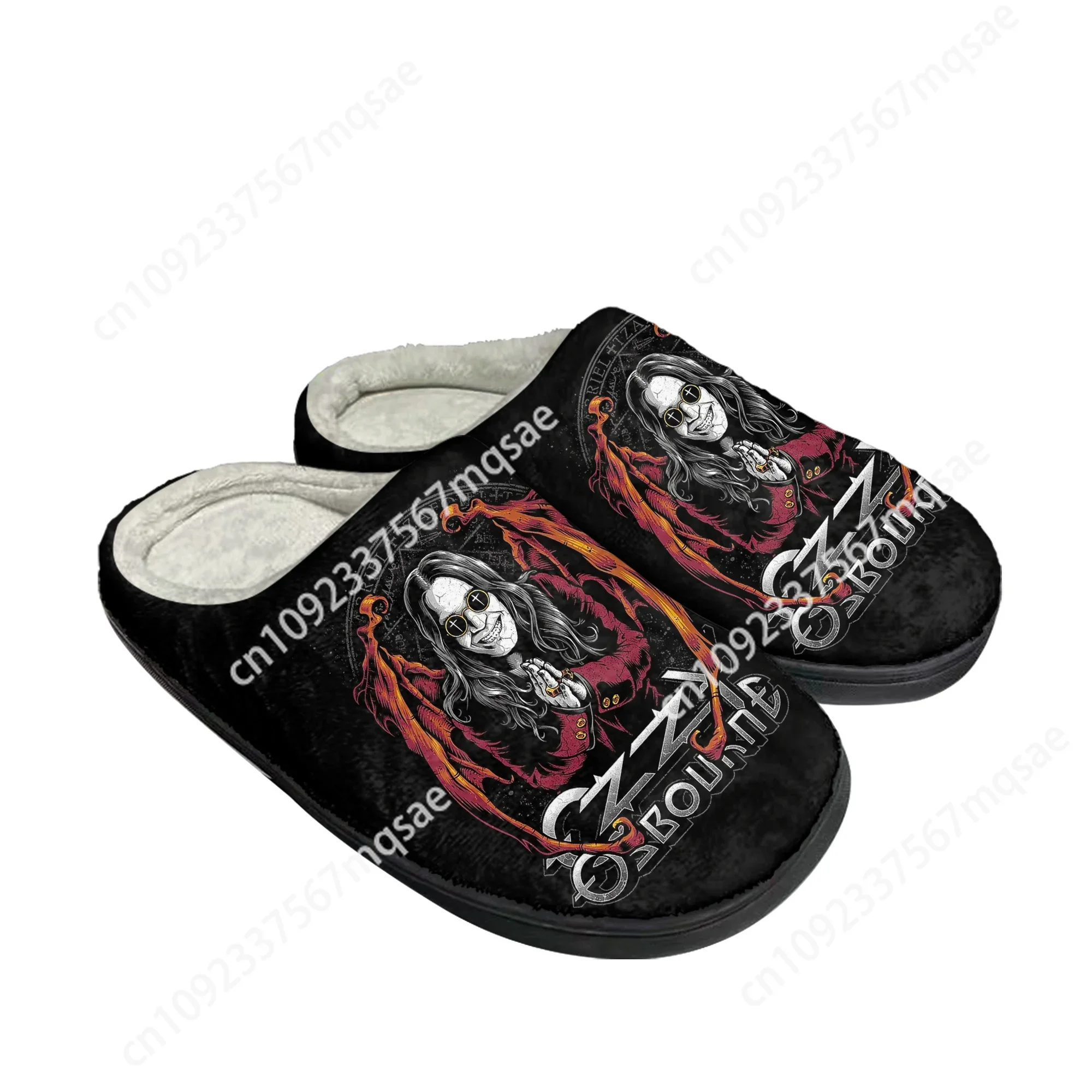 Ozzy sandal kustom katun rumah penyanyi batu Osbourne sandal Wanita Pria Sepatu tetap hangat kasual mewah sandal pasangan