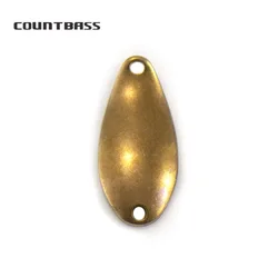 Countbass 50pcs Brass Micro Salmon Fishing Spoon Blanks Size 1/64oz 1/32oz 1/16oz, Bass Pike Lure Baits