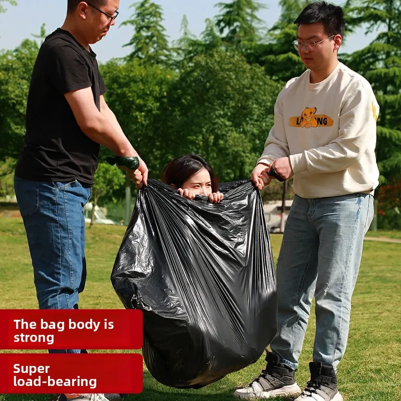 

Большой мешок для мусора. Большой мешок для мусора для кемпинга. Утолщенный черный мешок для коммерческого отделения. Большая сумка-ведро.