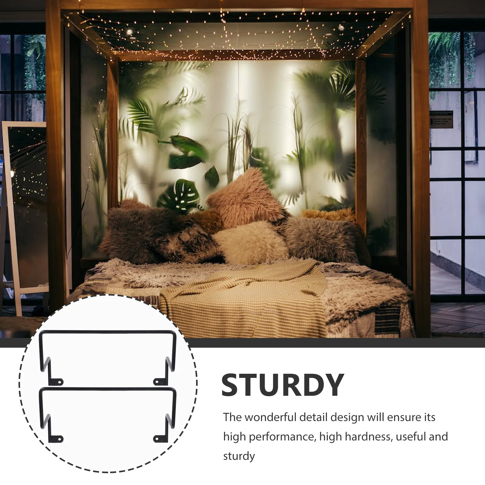 

2Pcs Mattress Slide Stopper Anti-Slip Baffle Metal Bed Frame Mattress Holder Non-Slip Protector Fixer for Home Hotel Bedding