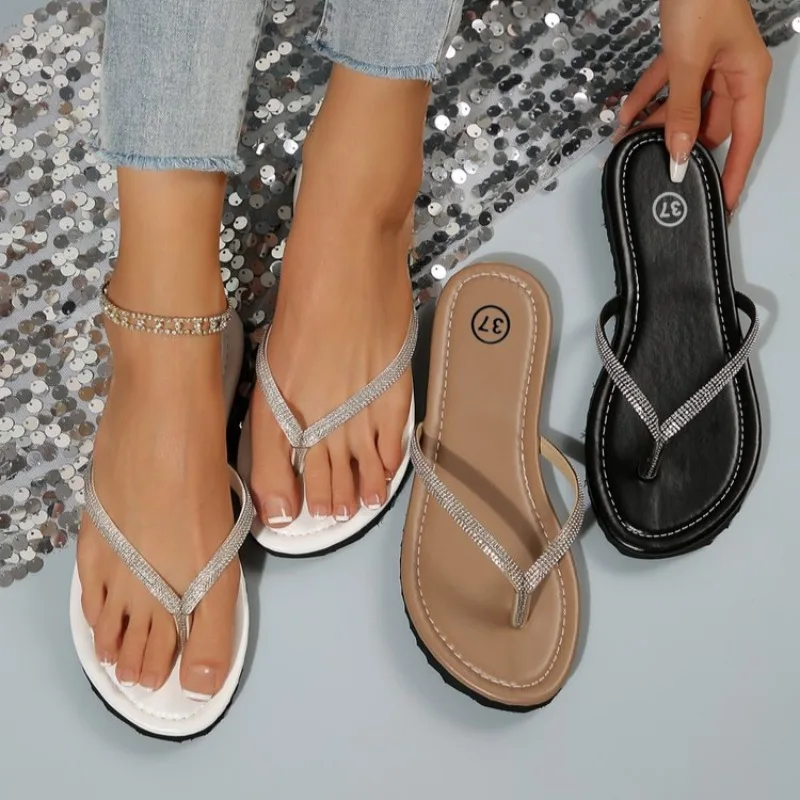 Women Slippers 2024 New Summer Beach Fashion Flats Slippers Flat Follow Shoes Casual Flip Flops Sandals Women Slides Women