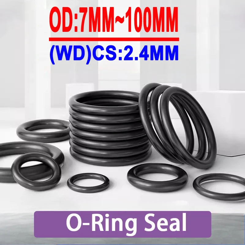 

CS 2.4mm NBR O Ring Set Gaskets Seal Nitrile Rubber Bands High Pressure O-Rings Repair Kit Sealing Elastic Band O Rubber Rings
