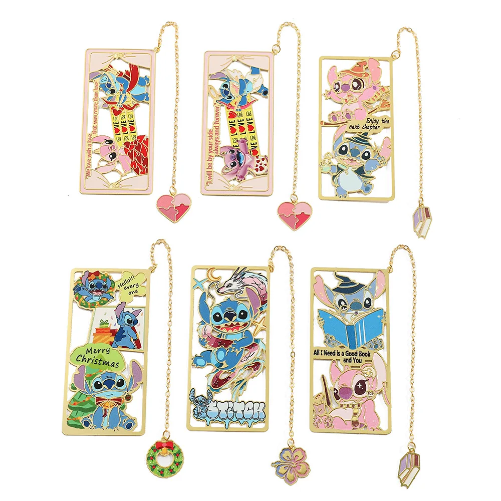 Anime Lilo & Stitch Bookmark Ohana Means Family Reading Lovers Bookmark Gift Handbook Hanging Decorative Student Supplies