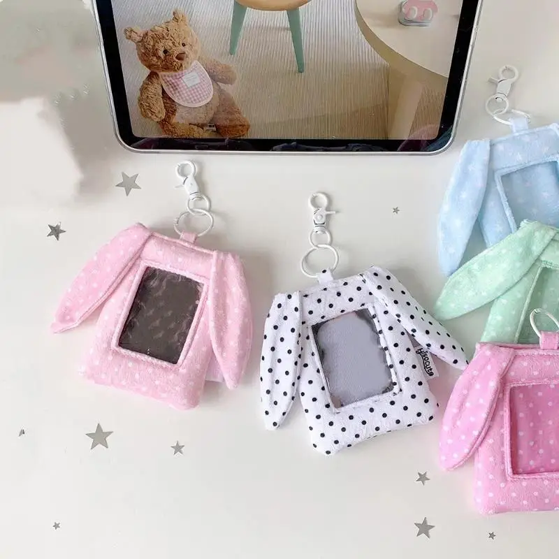 1Pcs 3 Inch Rabbit Binder Photocard Kpop Card Display Binder Kpop Mini Photocard Holder 1 Card Collect