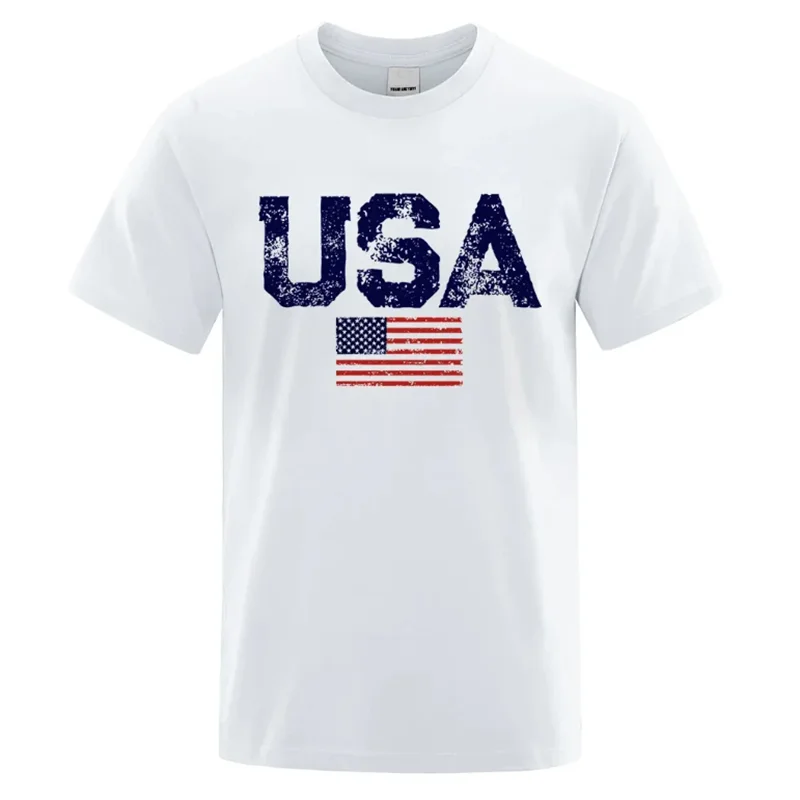 

Vintage Usa Flag Street Print Male T Shirts Hip Hop Street Tshirt Summer Casual Cotton Tops large size Breathable Tee Clothes