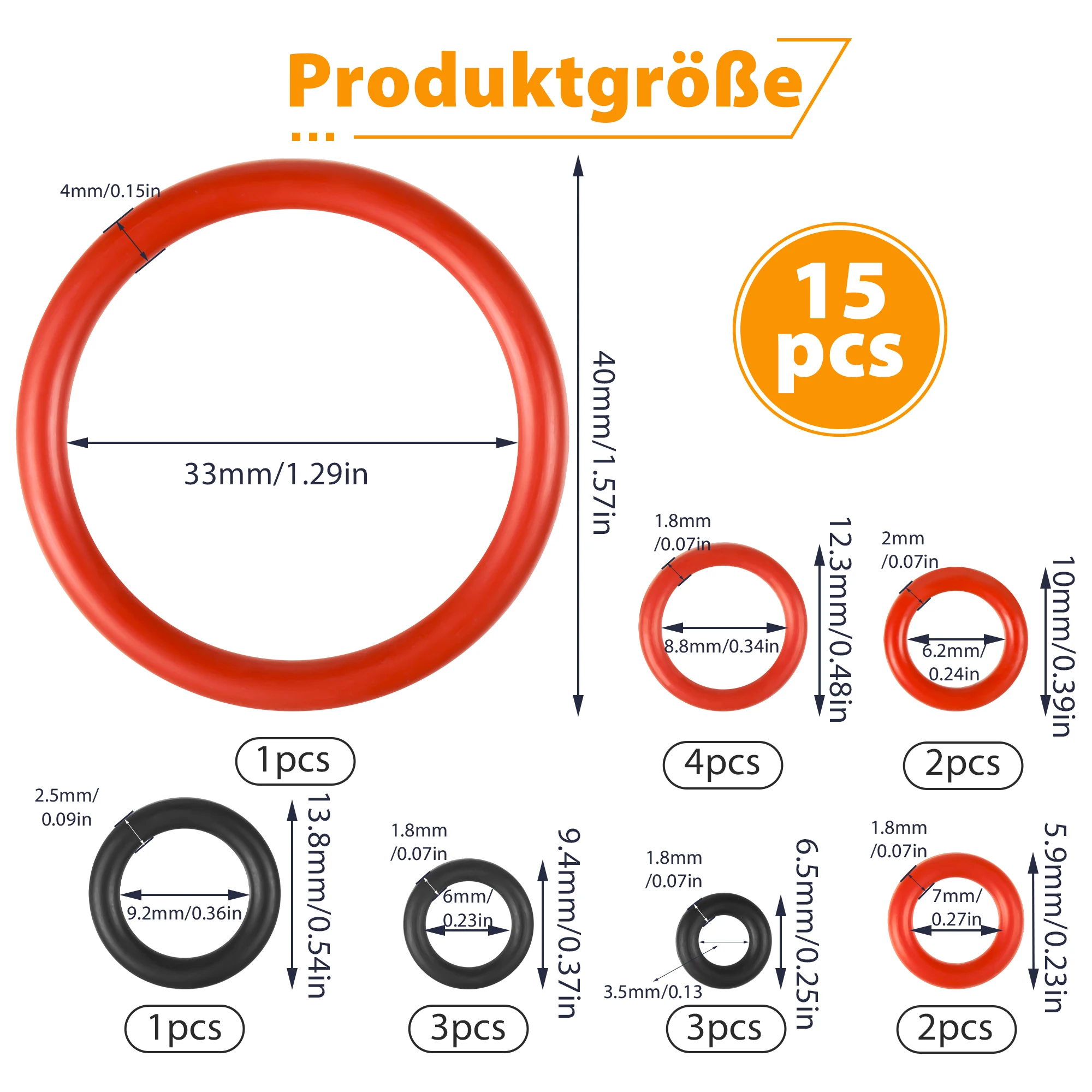 30/45PCS Sealing Ring Coffee Machine Silicone Seal Rings Seal O-ring for Philips Saeco Brewing Steam Outlet Valve Coffee Machine