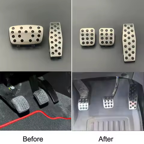 For Chevrolet Aveo Sonic 2010- MT AT Car Styling Stainless Steel Gas Brake Clutch Pedal Cover Pad Plate Auto Accessories