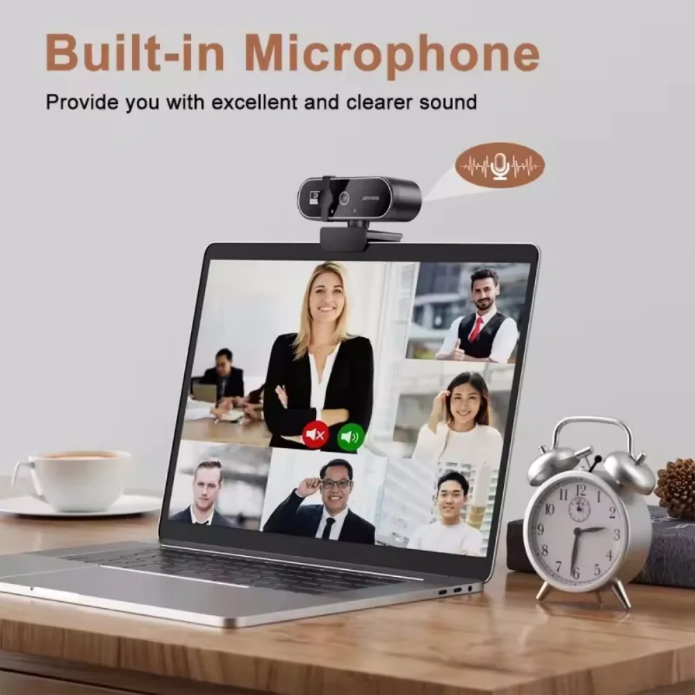 For Auto Focus PC Laptop Video Shooting Camera 2K Full HD Webcam 4K Webcam 1080P Mini Camera with Microphone 30fps USB Web Cam