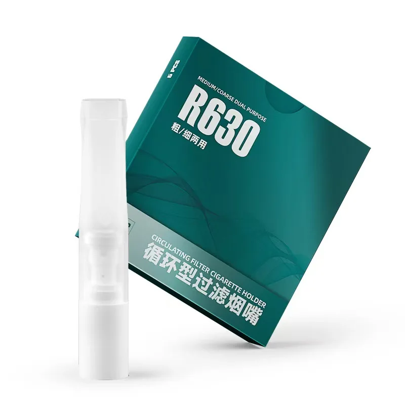 5 قطعة/الحزمة المتاح تصفية حامل السجائر الشفاه المعبرة سميكة حامل السجائر الأبيض تصفية القطن للسجائر 7.6 مللي متر