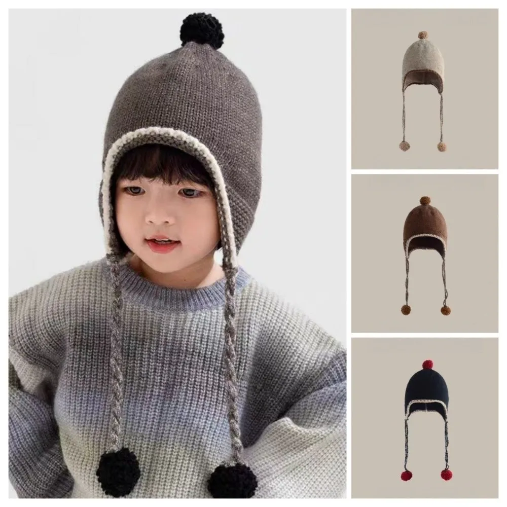 Nieuwe gebreide pullover cap warme koudebestendige muts pompom winddichte gebreide muts buitensporten