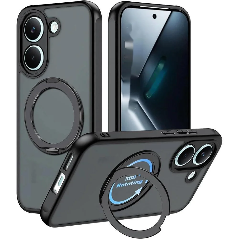 Luxuriöse, matte, durchscheinende Ringhalter-Hülle für Xiaomi POCO X8 M8 F8 Pro Max F7 X7 X6 Pro Ultra, magnetische, stoßfeste Abdeckung