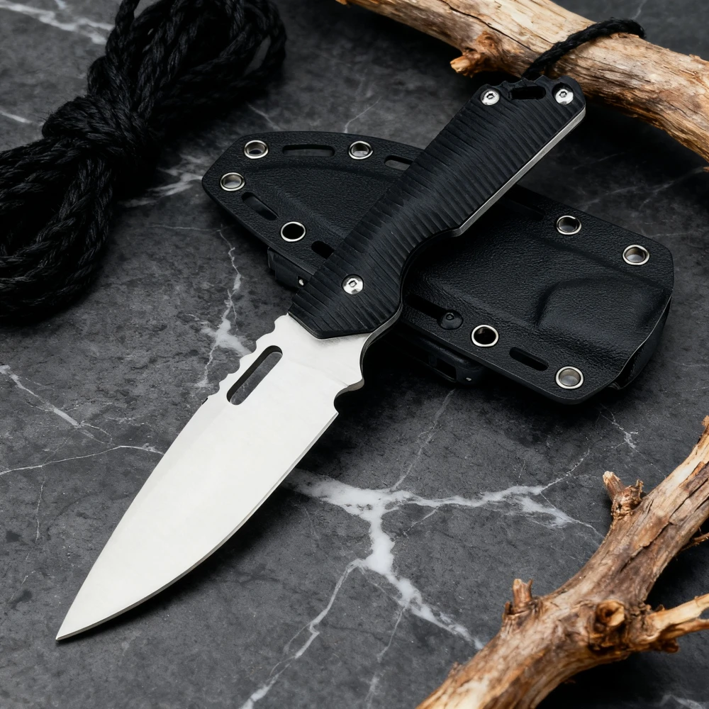 

Durable High-quality Portable Straight Knife Multi-fuctional EDC Wilderness Hunting Combat Tactical Adventure Tool with K Sheath
