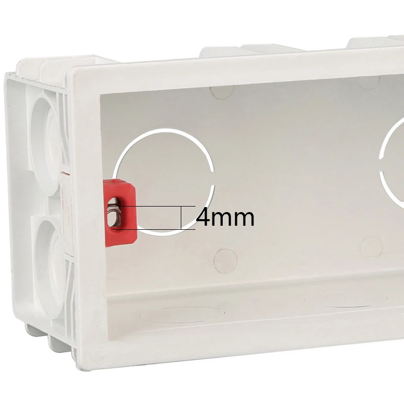 Delefu White Wall Mounting Light Switch Box,118 Switch Mounting Box Back Cassette,PC Flame Retardant Material Dark Box,Back Box