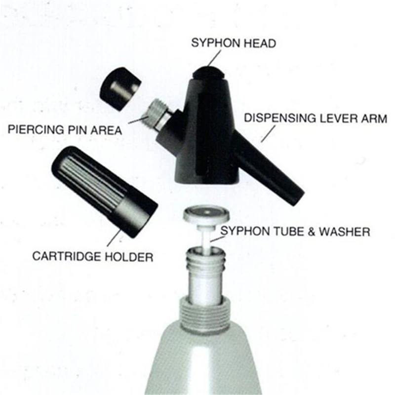 1L Sparkling Water Maker Flavor Soda Blaster CO2 Cocktail Bubble Drinks Pressurizer Soda Siphon Accessories Aluminum