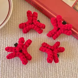 Duckbill Clip Angry Emotion Hair Clip Hair Accessories Korean Style Funny Crochet Barrettes Back Clip Cartoon Side Clip Girl