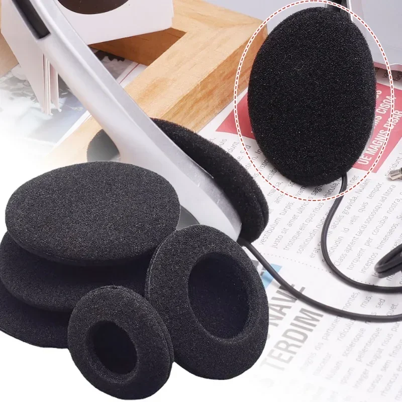 30-10Pcs Sponge Headset Replacement Memory Foam Ear Pads 35/45/50/55/60mm for Logitech PC960 Stereo Headset USB Earphone Pillow