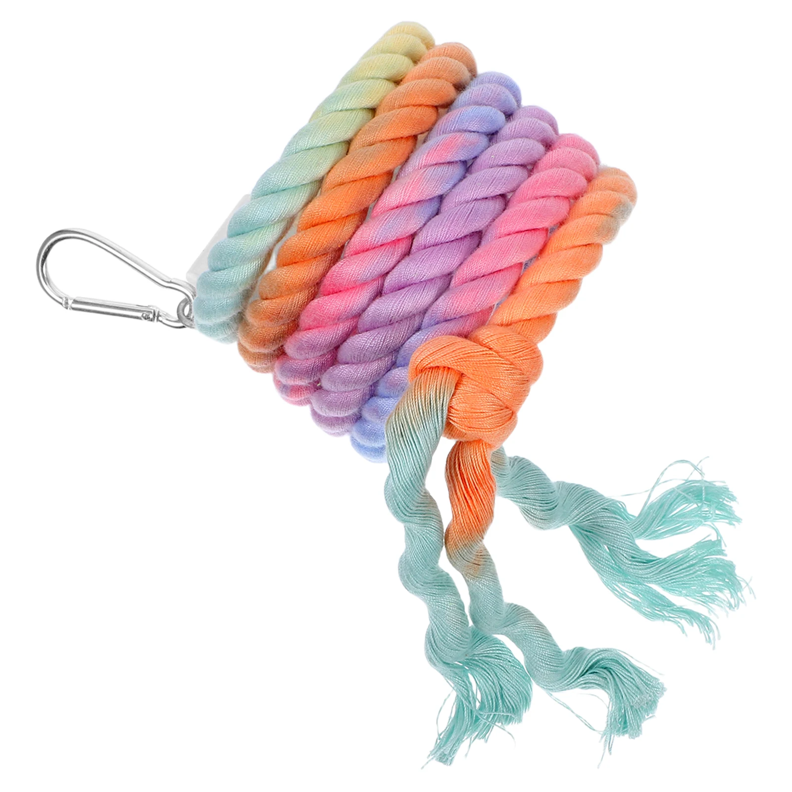 

2Pcs Bird Perch Climbing Rope Swing 150Cm Flexible Standing Play Activity for Parrot Budgie Cage Playground Decor